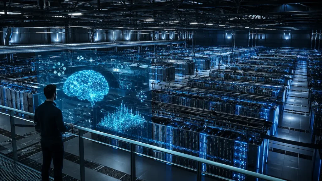 Centro de datos moderno para cómputo de IA
