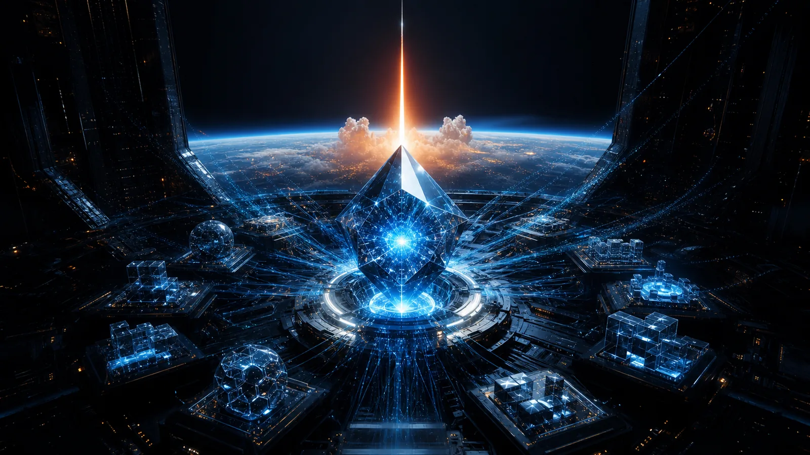 Ilustración editorial del lanzamiento de Grok 4.5 por SpaceXAI como modelo de IA para programación y agentes