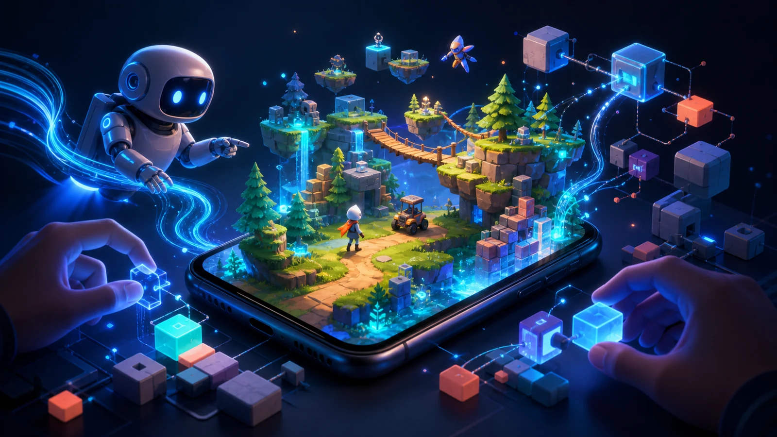 Creación de un videojuego 3D desde un teléfono mediante un agente de inteligencia artificial