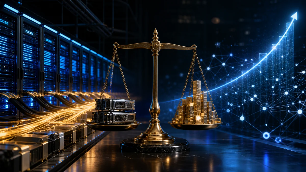 Equilibrio entre el crecimiento financiero de la inteligencia artificial y su gasto en centros de datos