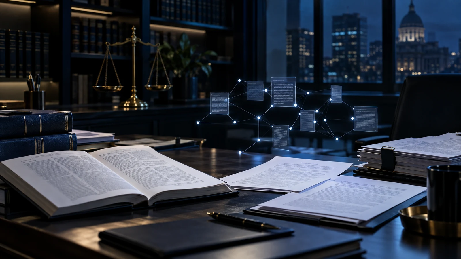 Investigación jurídica asistida por inteligencia artificial en un despacho
