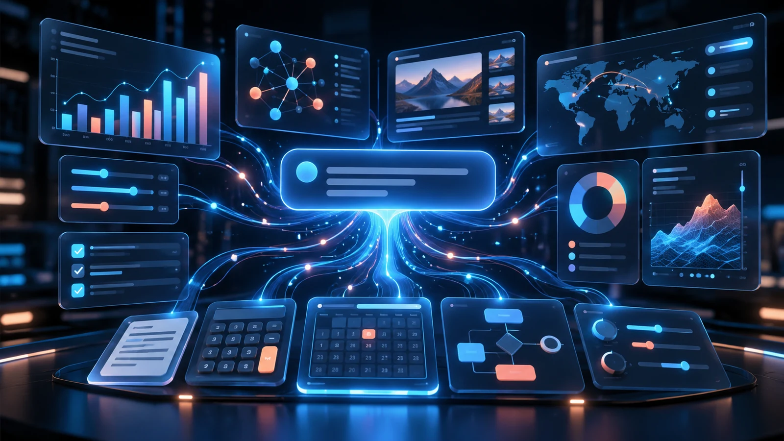 Inteligencia artificial que convierte una conversación en gráficos, controles y herramientas interactivas